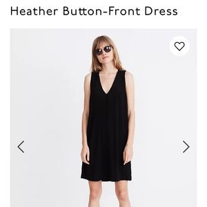 Heather button front dress in GREEN